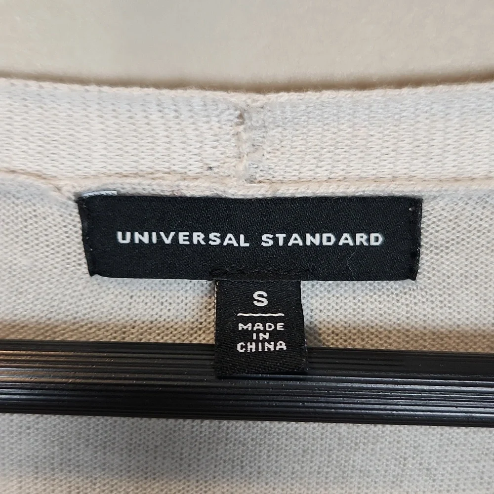 Universal Standard Light Gray Wool Blend Longline Cardigan - Picture 4 of 10